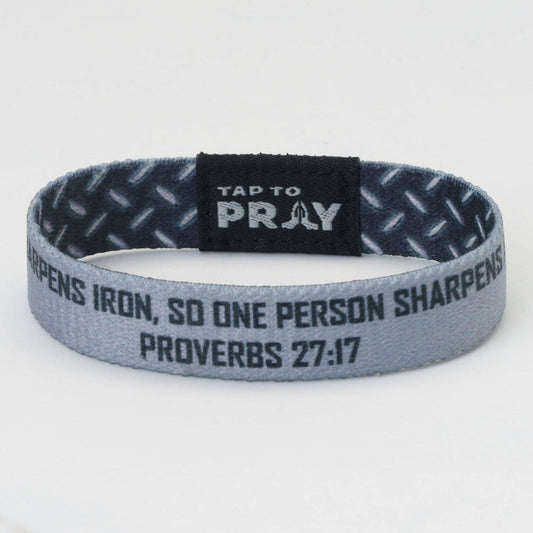 Tap To Pray® Wristband – Iron Sharpens Iron: Medium