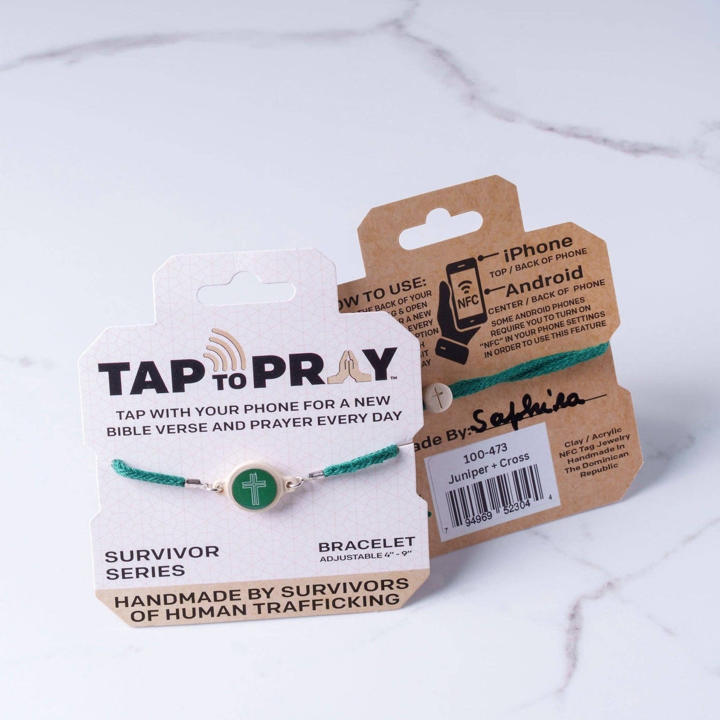 Tap To Pray® Survivor Series Bracelet: Mocha + Cross