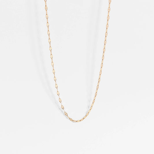 Stainless Steel Lip Chain Necklace: Gold / 24"