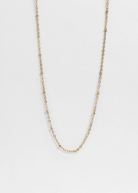 Stainless Steel Satellite Chain Necklace: Gold / 20+2"