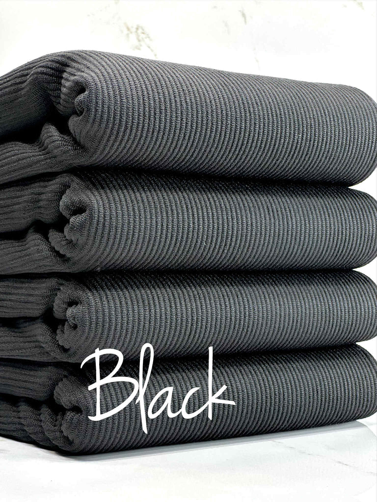 Fitted Mock Neck Top - Rib