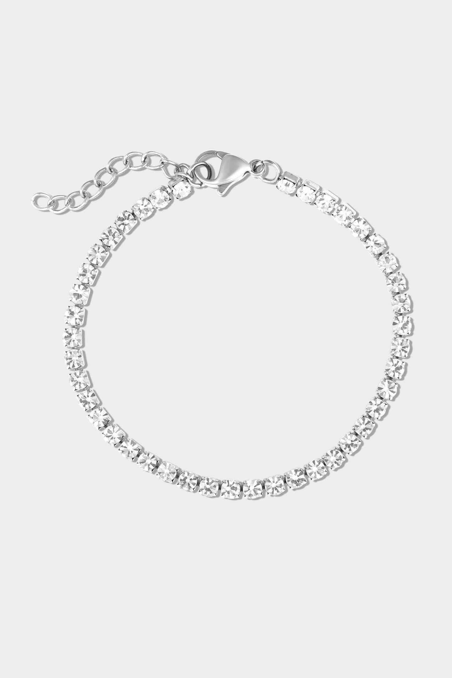 Stainless Steel Birthstone Tennis Bracelet: October / 6.5"+1"