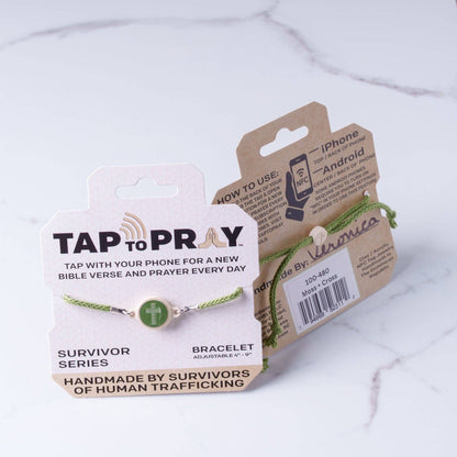 Tap To Pray® Survivor Series Bracelet: Mocha + Cross