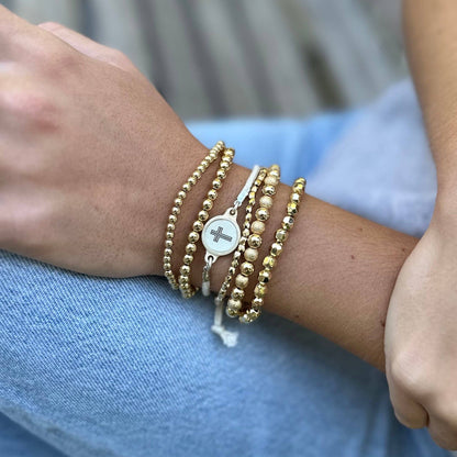 Tap To Pray® Survivor Series Bracelet: Mocha + Cross