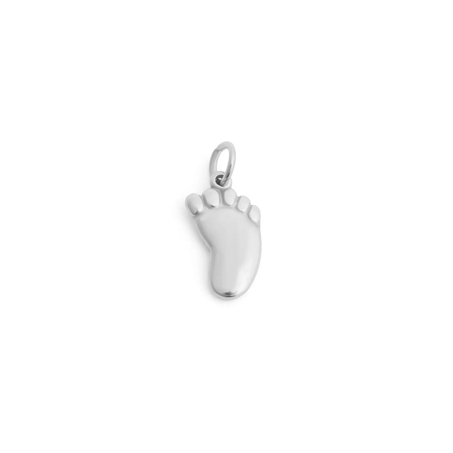 18K Gold PVD Stainless Steel Baby Foot Charm: Gold