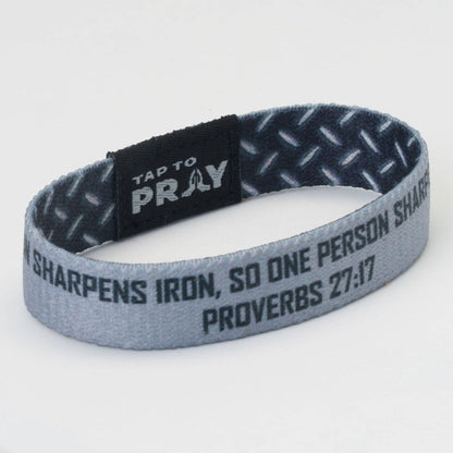 Tap To Pray® Wristband – Iron Sharpens Iron: Medium