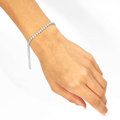Stainless Steel Birthstone Tennis Bracelet: September / 6.5"+1"