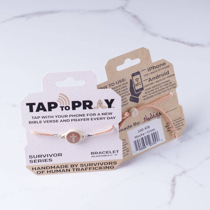 Tap To Pray® Survivor Series Bracelet: Vanilla + Cross