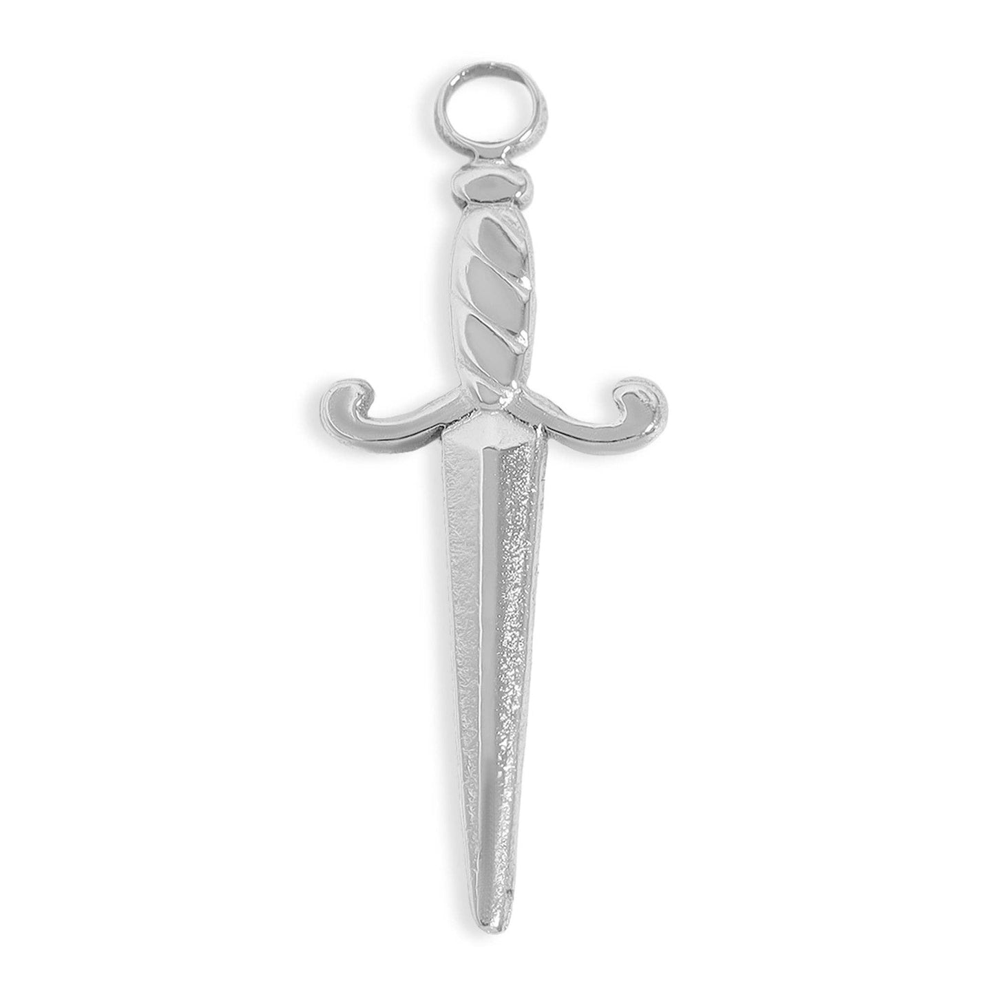 18K Gold PVD Stainless Steel Dagger Charm: Gold