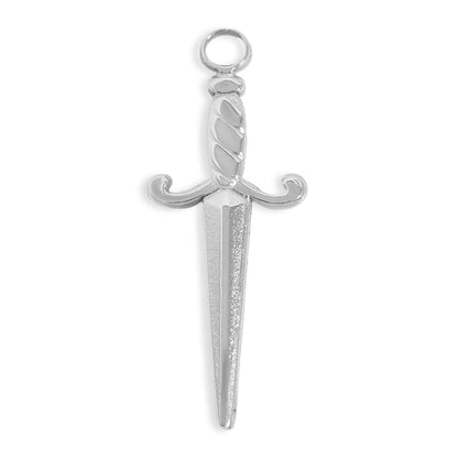18K Gold PVD Stainless Steel Dagger Charm: Gold