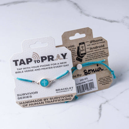 Tap To Pray® Survivor Series Bracelet: Vanilla + Cross