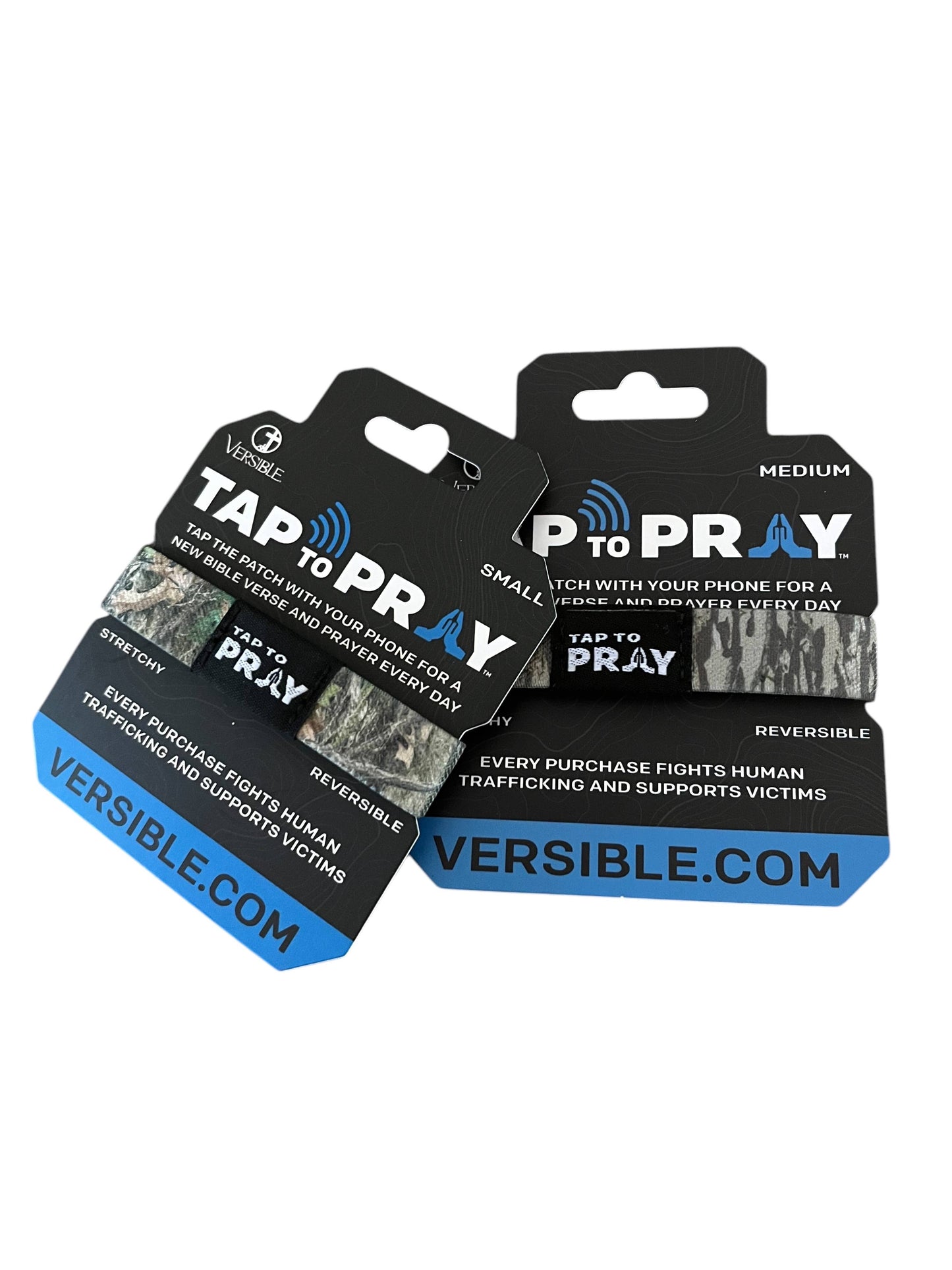 Tap To Pray™ Wristbands - Forest & Tree Bark Camo: Small / Forest Camo / Tree Bark Camo