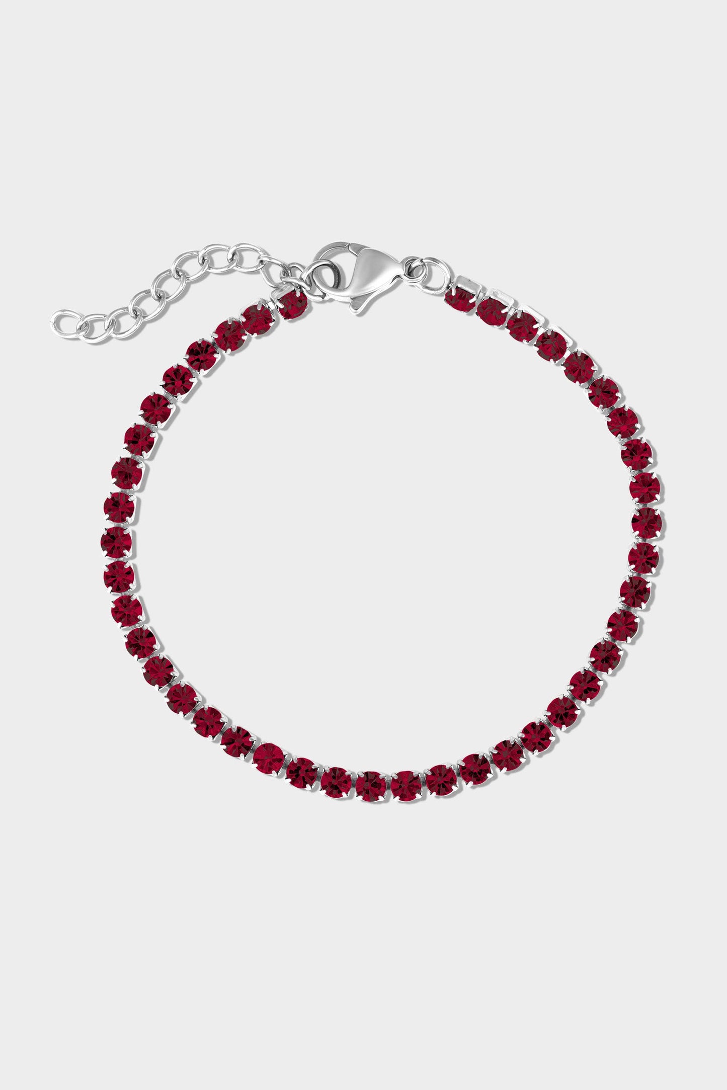 Stainless Steel Birthstone Tennis Bracelet: October / 6.5"+1"