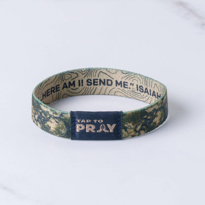 Tap To Pray® Wristband – Valor Camo: X-Small