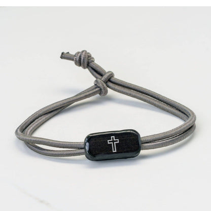Tap To Pray® Survivor Series Tactical Bracelet: Camo Green + Cross