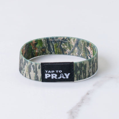 Tap To Pray™ Wristbands - Forest & Tree Bark Camo: Small / Forest Camo / Tree Bark Camo