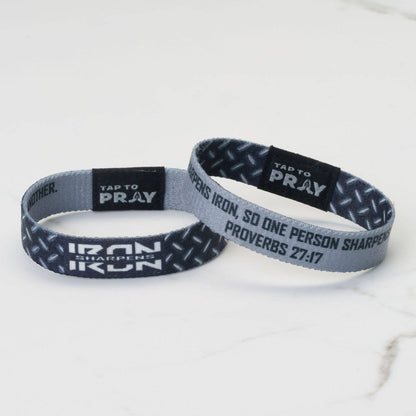 Tap To Pray® Wristband – Iron Sharpens Iron: Medium