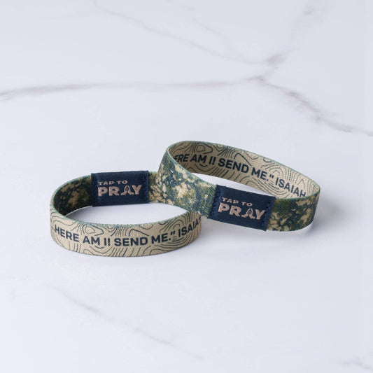 Tap To Pray® Wristband – Valor Camo: X-Small