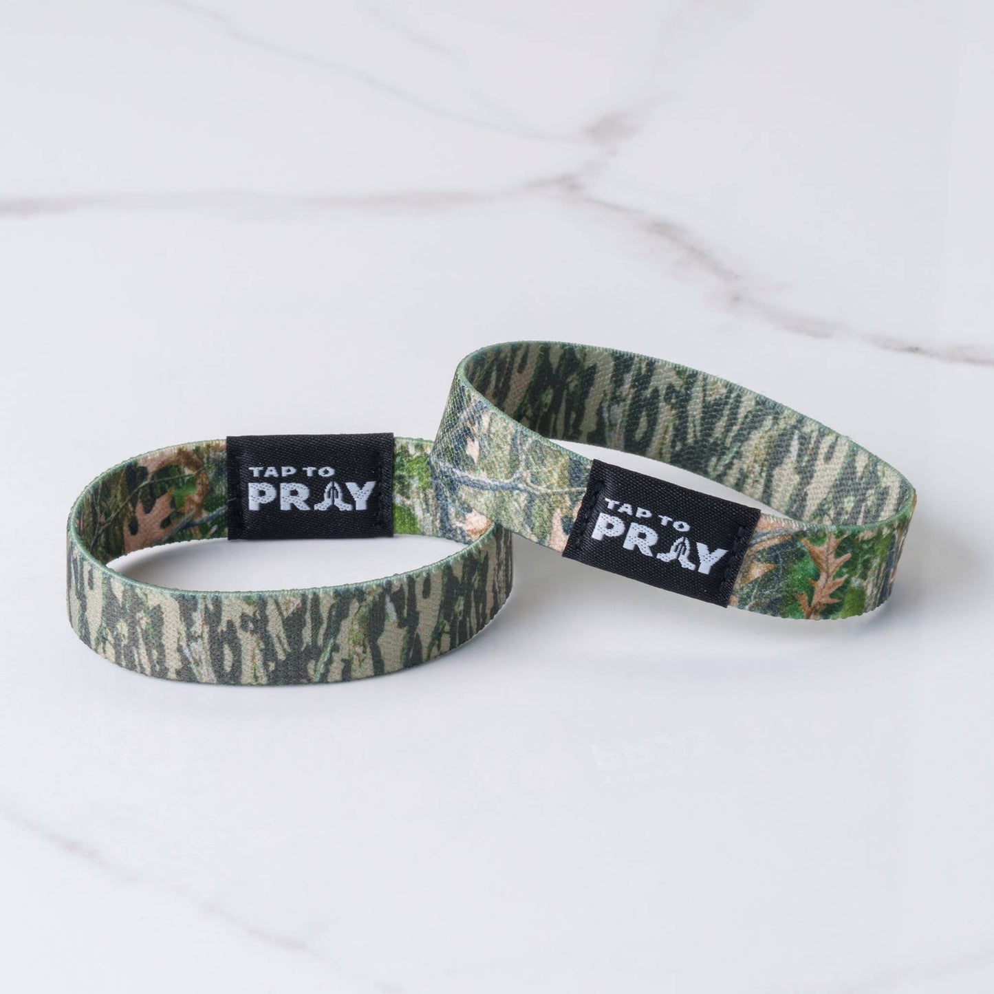 Tap To Pray™ Wristbands - Forest & Tree Bark Camo: Small / Forest Camo / Tree Bark Camo