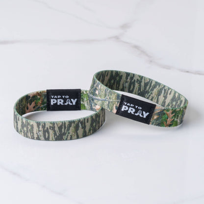 Tap To Pray™ Wristbands - Forest & Tree Bark Camo: Small / Forest Camo / Tree Bark Camo