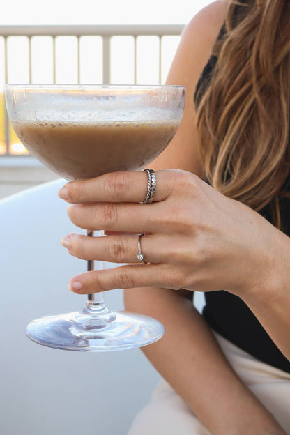 Stainless Steel Birthstone Stacking Ring: October / 8