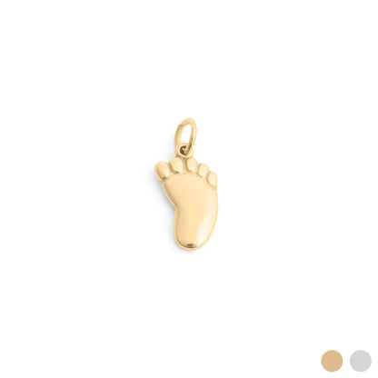 18K Gold PVD Stainless Steel Baby Foot Charm: Gold