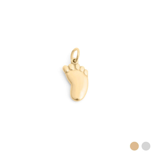 18K Gold PVD Stainless Steel Baby Foot Charm: Gold
