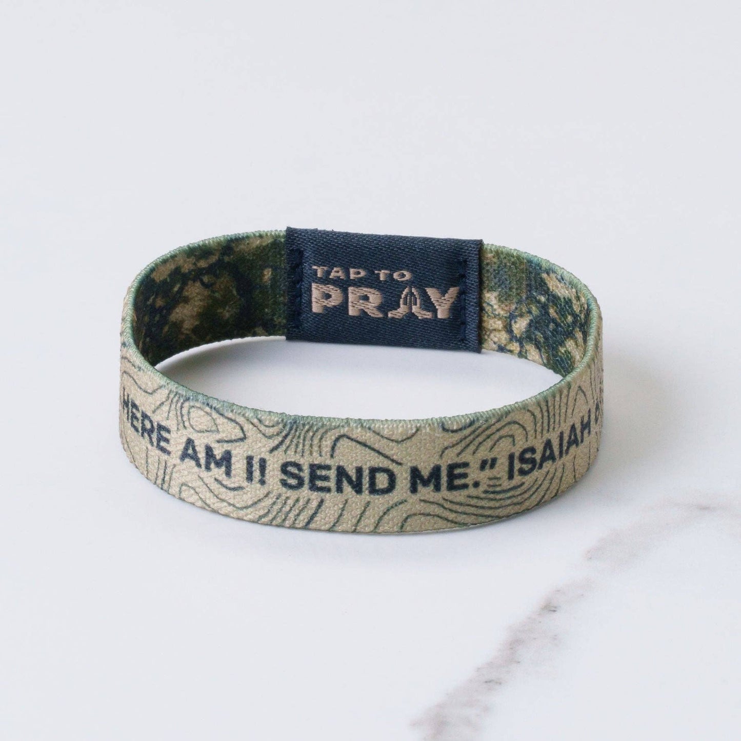 Tap To Pray® Wristband – Valor Camo: X-Small