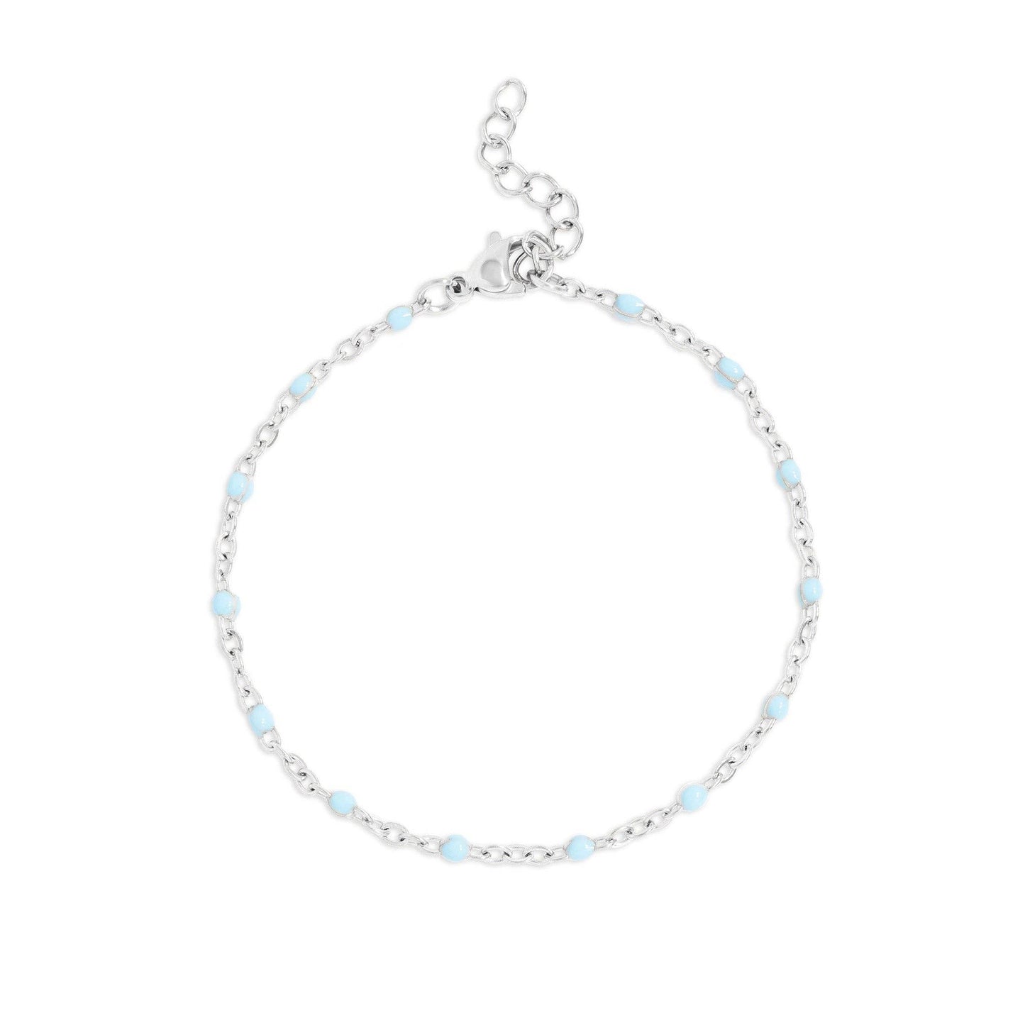 18K Gold PVD Stainless Steel Turquoise Confetti Bracelet: Gold