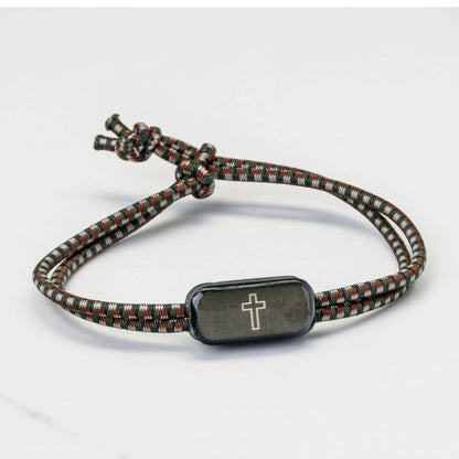 Tap To Pray® Survivor Series Tactical Bracelet: Navy + Cross