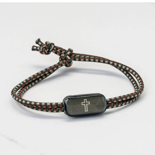 Tap To Pray® Survivor Series Tactical Bracelet: Navy + Cross