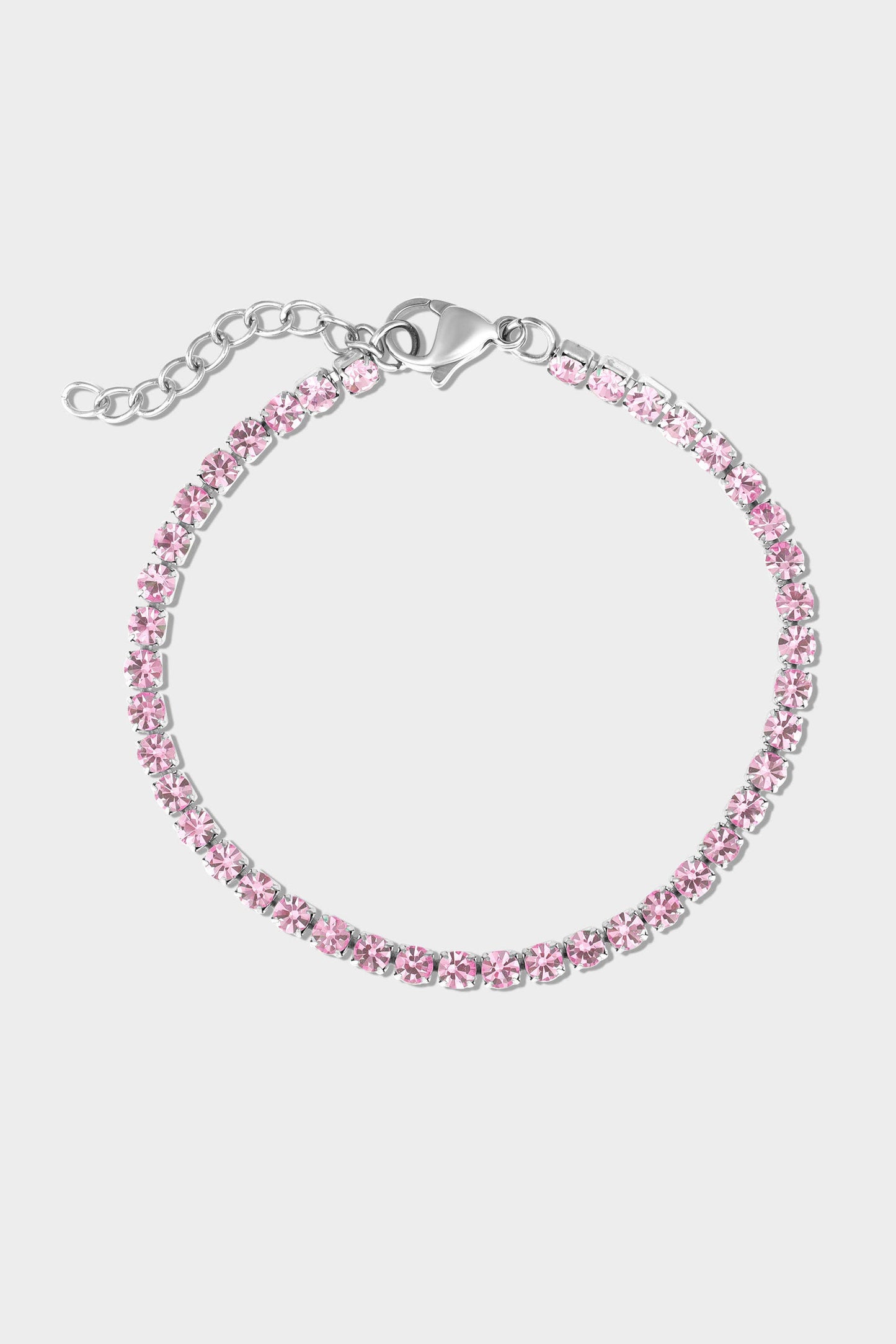 Stainless Steel Birthstone Tennis Bracelet: September / 6.5"+1"