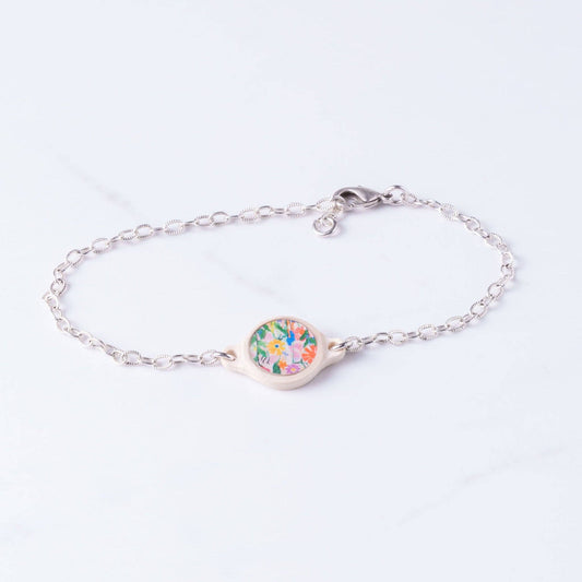 Tap To Pray® Survivor Series Bracelet: .999 Silver-Plated + Wild Flowers