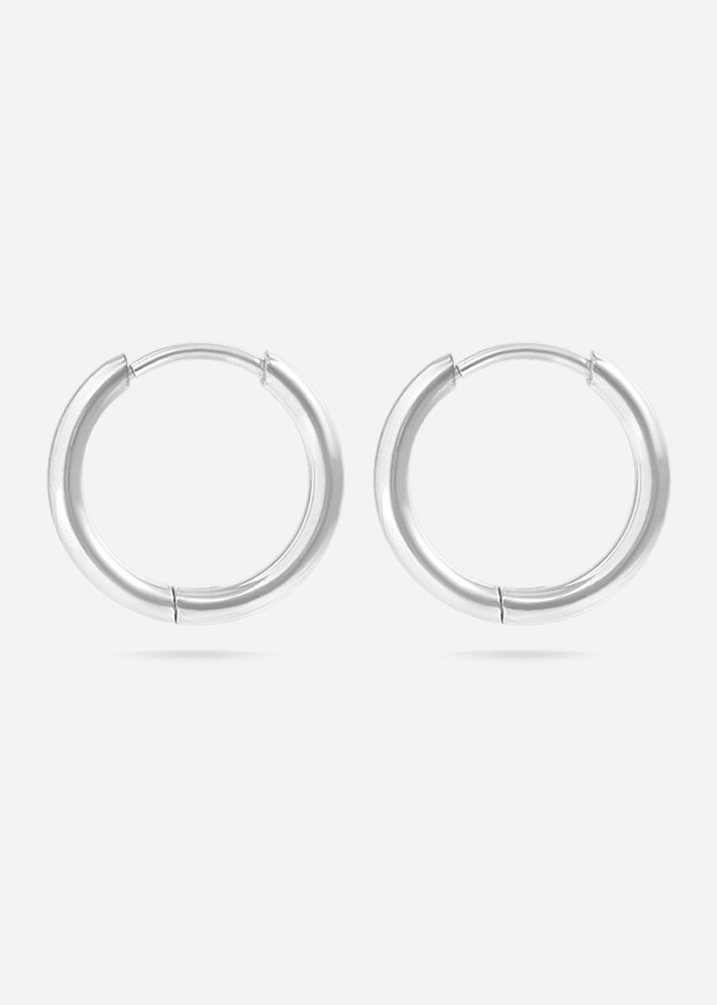 18K Gold PVD Stainless Steel Classic Hoop Huggie Earrings: Gold / 10mm