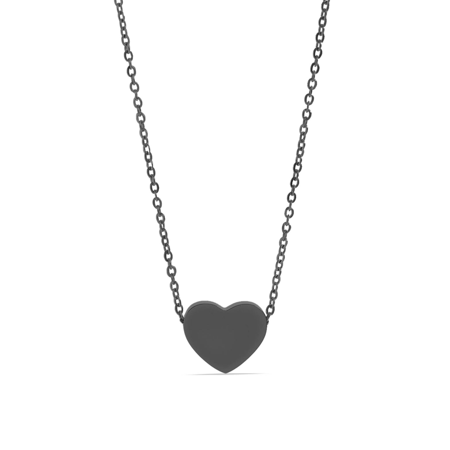 Stainless Steel Blank Heart Necklace: Gold