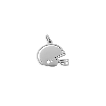18K Gold PVD Stainless Steel Helmet Charm: Gold