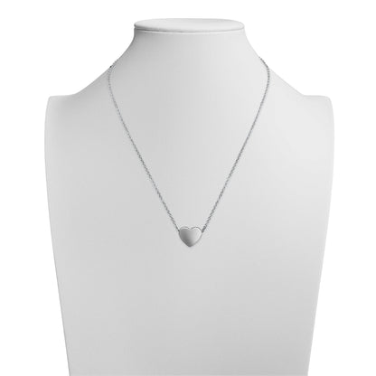 Stainless Steel Blank Heart Necklace: Gold