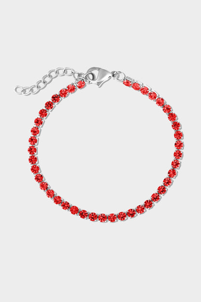 Stainless Steel Birthstone Tennis Bracelet: October / 6.5"+1"