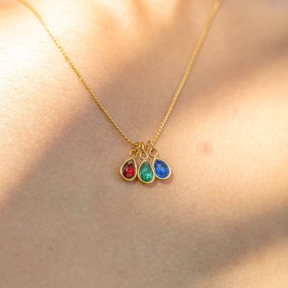 18K Gold PVD Teardrop Birthstone Charm: September