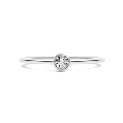 Stainless Steel Birthstone Stacking Ring: October / 8