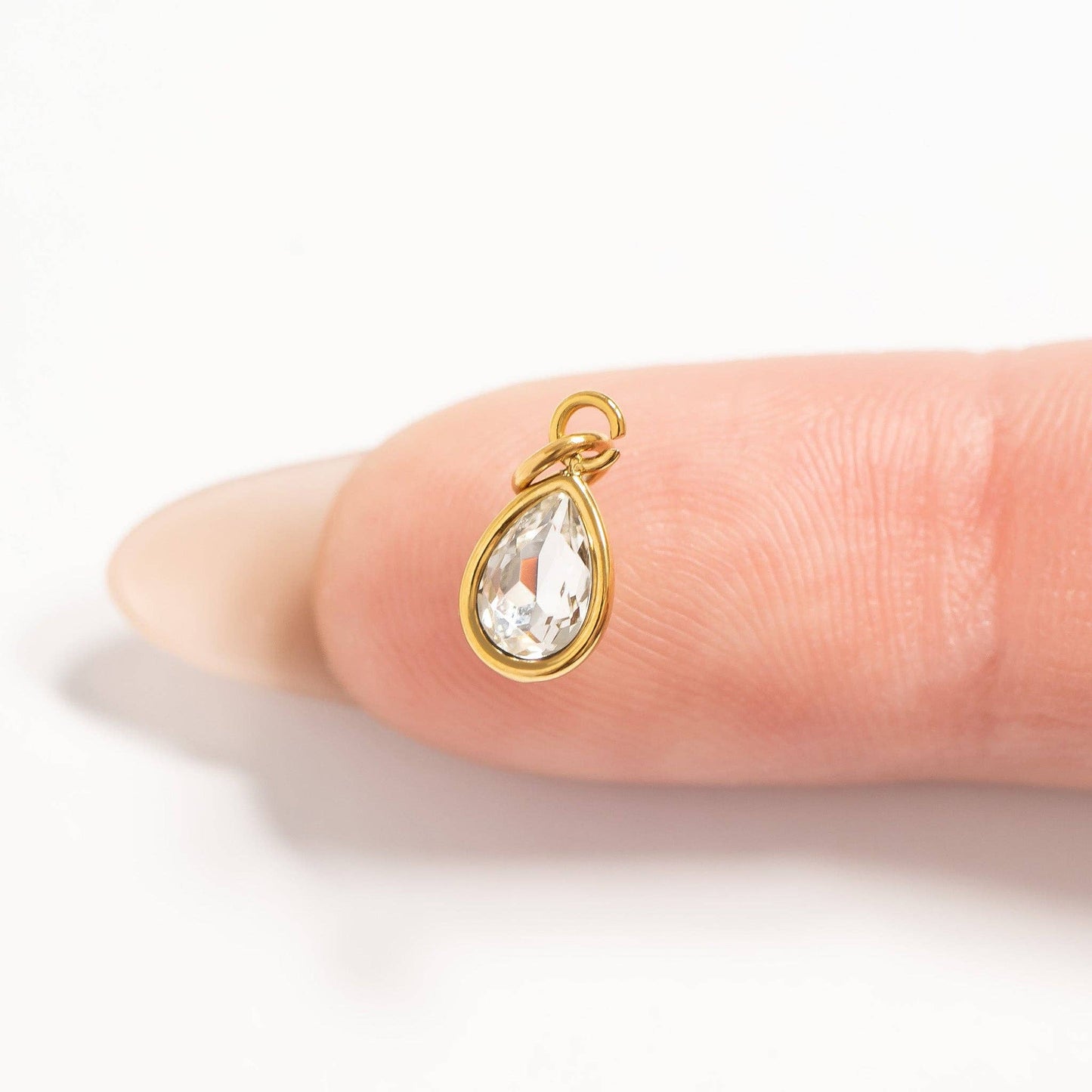 18K Gold PVD Teardrop Birthstone Charm: September
