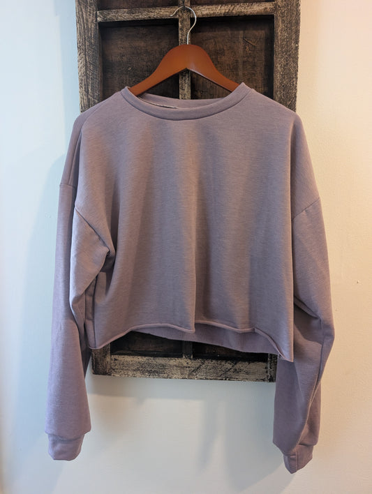 100% Natural Fiber Fabric - Cropped Sweatshirt